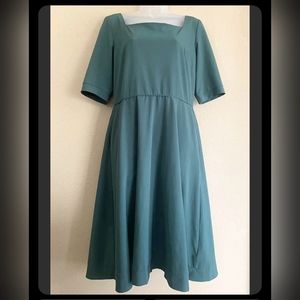 Betabrand Elixir A Line Dress Green Size L